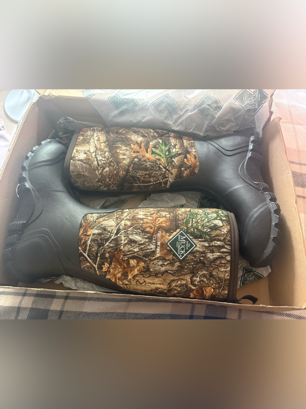 Muck Boots Men's Tall Waterproof Rain & Snow Boots - Realtree Camo